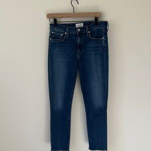 Agolde Women's Dark Blue Ankle Jeans